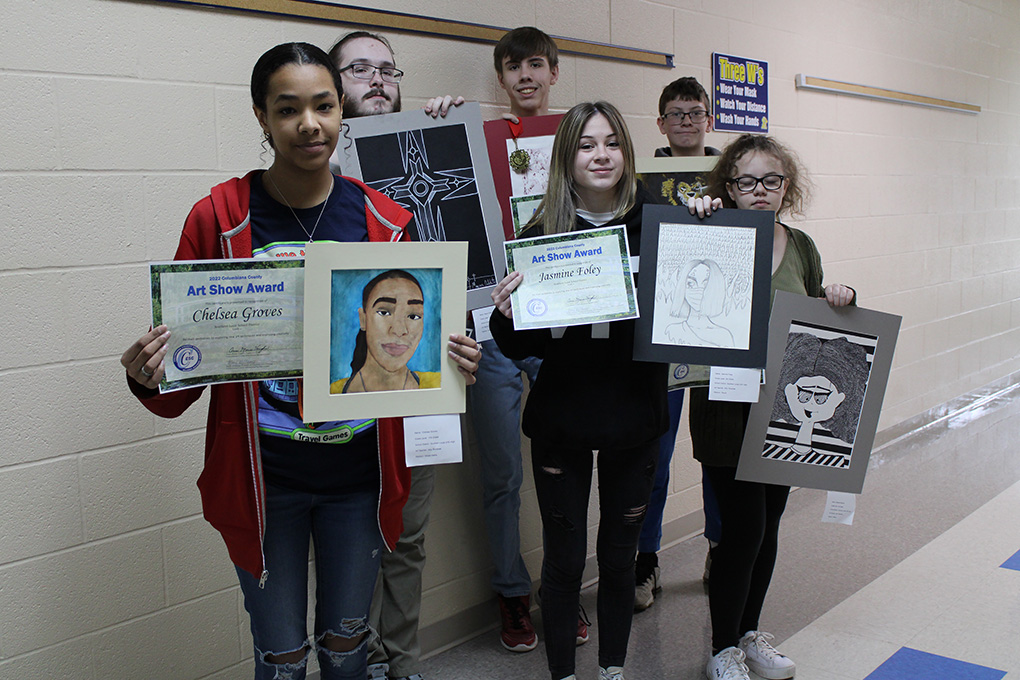 Jr/Sr High Students display their submitted art work for the Columbiana County Art Show