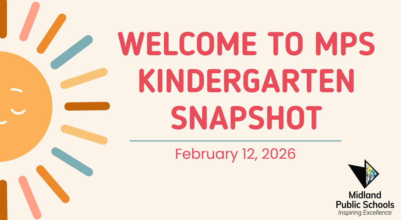 A graphic of a sun with a background that says Welcome to MPS Kindergarten Snapshot - February 12, 2026