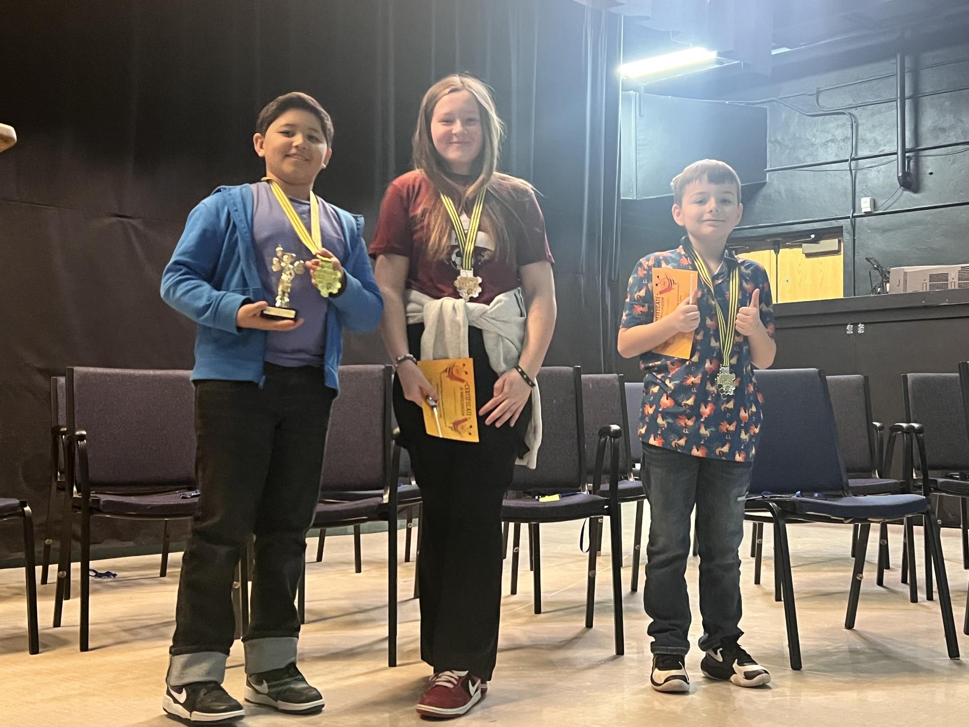 Spelling bee winners for the 2026 spelling bee grades 3-5