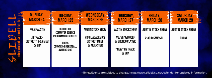 weekly schedule