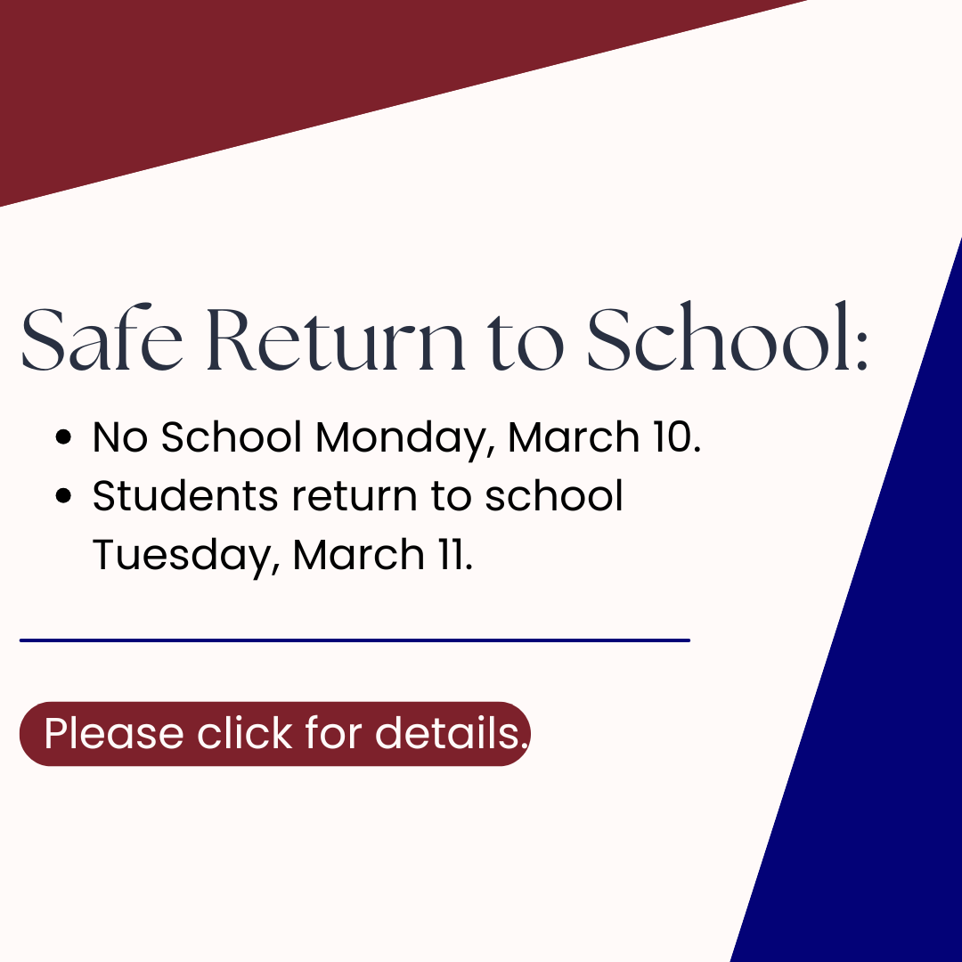 Students return to school Tuesday, March 11