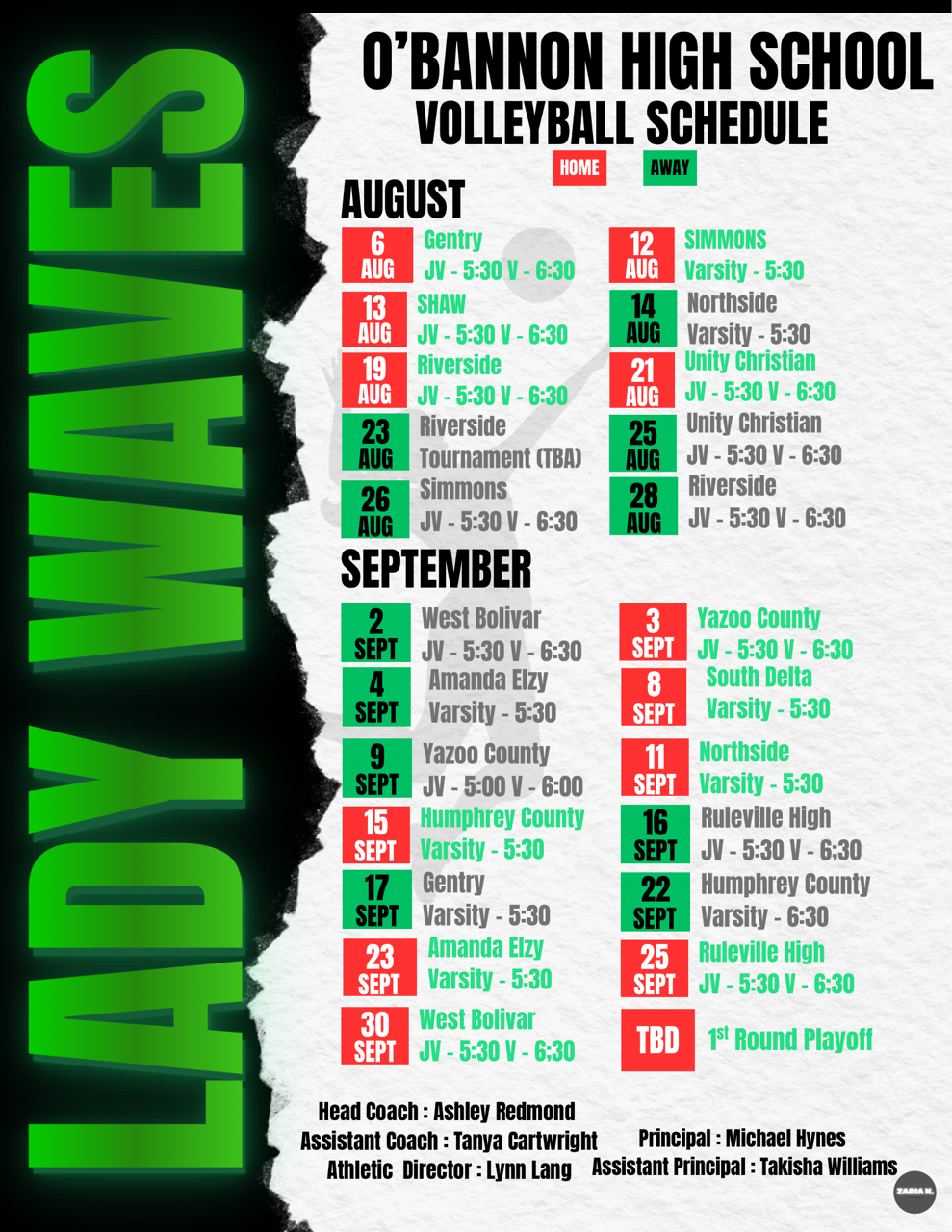 Volleyball Schedule