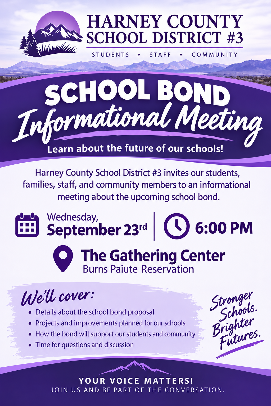 Sept. 23rd Bond Meeting Sept. 23rd Bond Meeting