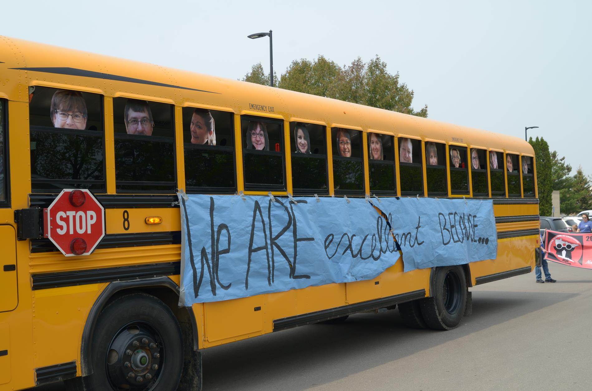 We are the Eagles banner on a bus