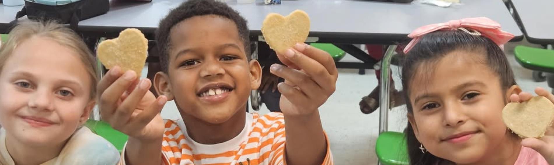 Elementary Students in the School Cafeteria