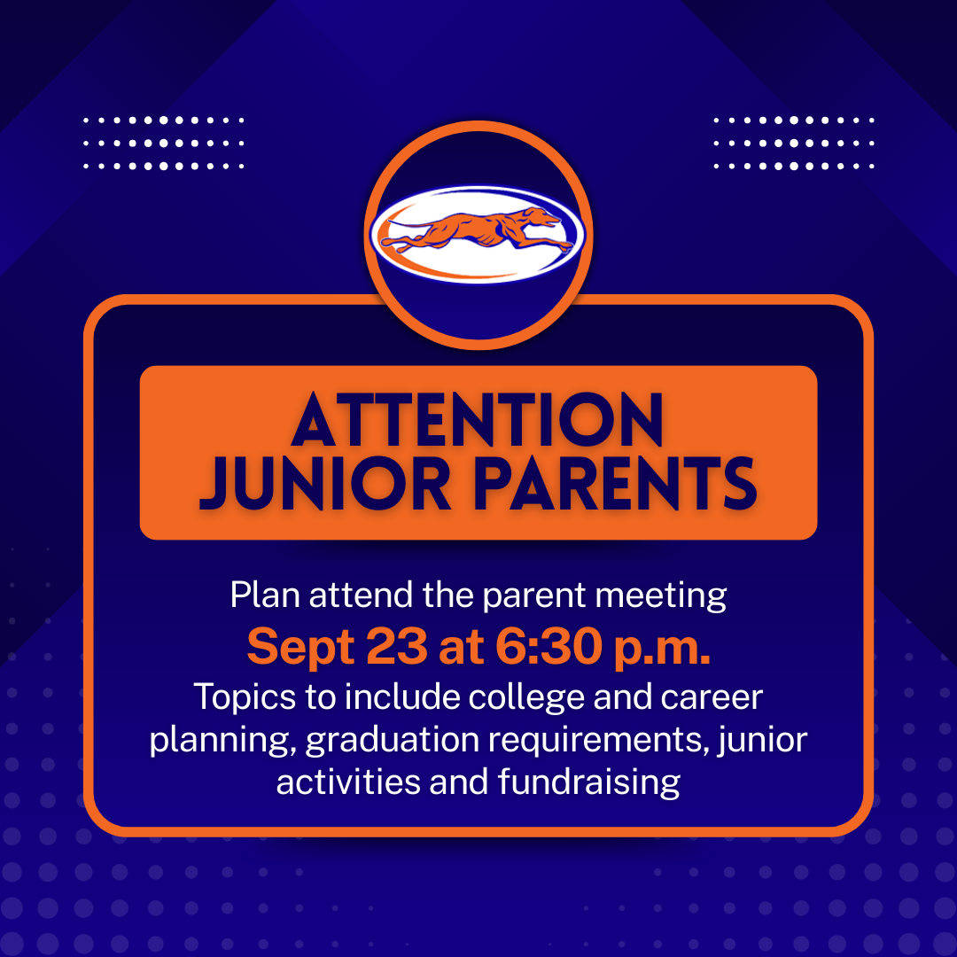 📅𝑺𝒂𝒗𝒆 𝒕𝒉𝒆 𝑫𝒂𝒕𝒆𝒔📅  Don't miss out on the chance to hear Mrs. Bradshaw speak about the next steps for your junior or senior! ✅  𝐒𝐞𝐧𝐢𝐨𝐫 𝐏𝐚𝐫𝐞𝐧𝐭 𝐌𝐞𝐞𝐭𝐢𝐧𝐠 - 𝐓𝐮𝐞𝐬𝐝𝐚𝐲, 𝐒𝐞𝐩𝐭. 𝟏𝟔 @  𝟔:𝟑𝟎 𝐩𝐦 ➡ Postsecondary planning, financial aid, graduation requirements, senior events, fundraising, and more!   𝐉𝐮𝐧𝐢𝐨𝐫 𝐏𝐚𝐫𝐞𝐧𝐭 𝐌𝐞𝐞𝐭𝐢𝐧𝐠 - 𝐓𝐮𝐞𝐬𝐝𝐚𝐲, 𝐒𝐞𝐩𝐭. 𝟐𝟑 @  𝟔:𝟑𝟎  𝐩𝐦 ➡ College and career planning, graduation requirements, junior activities, and fundraising