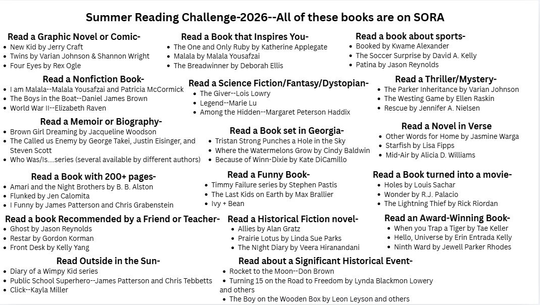 book suggestions to complete challenge