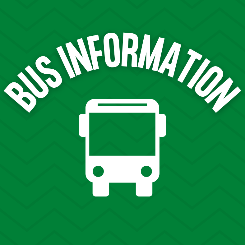 green box with words bus information