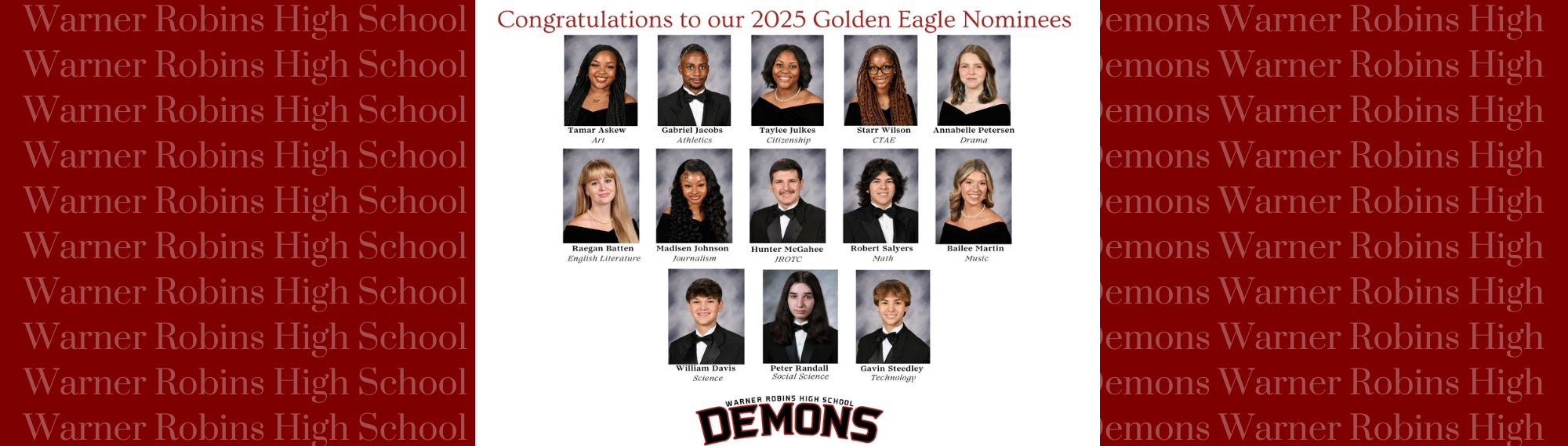 Congratulations to our Golden Eagle Nominees!