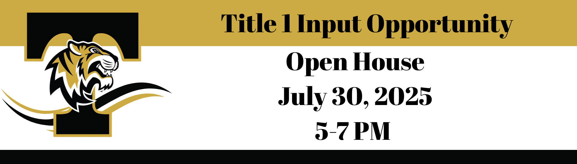 Title 1 Input Opportunity at Open House