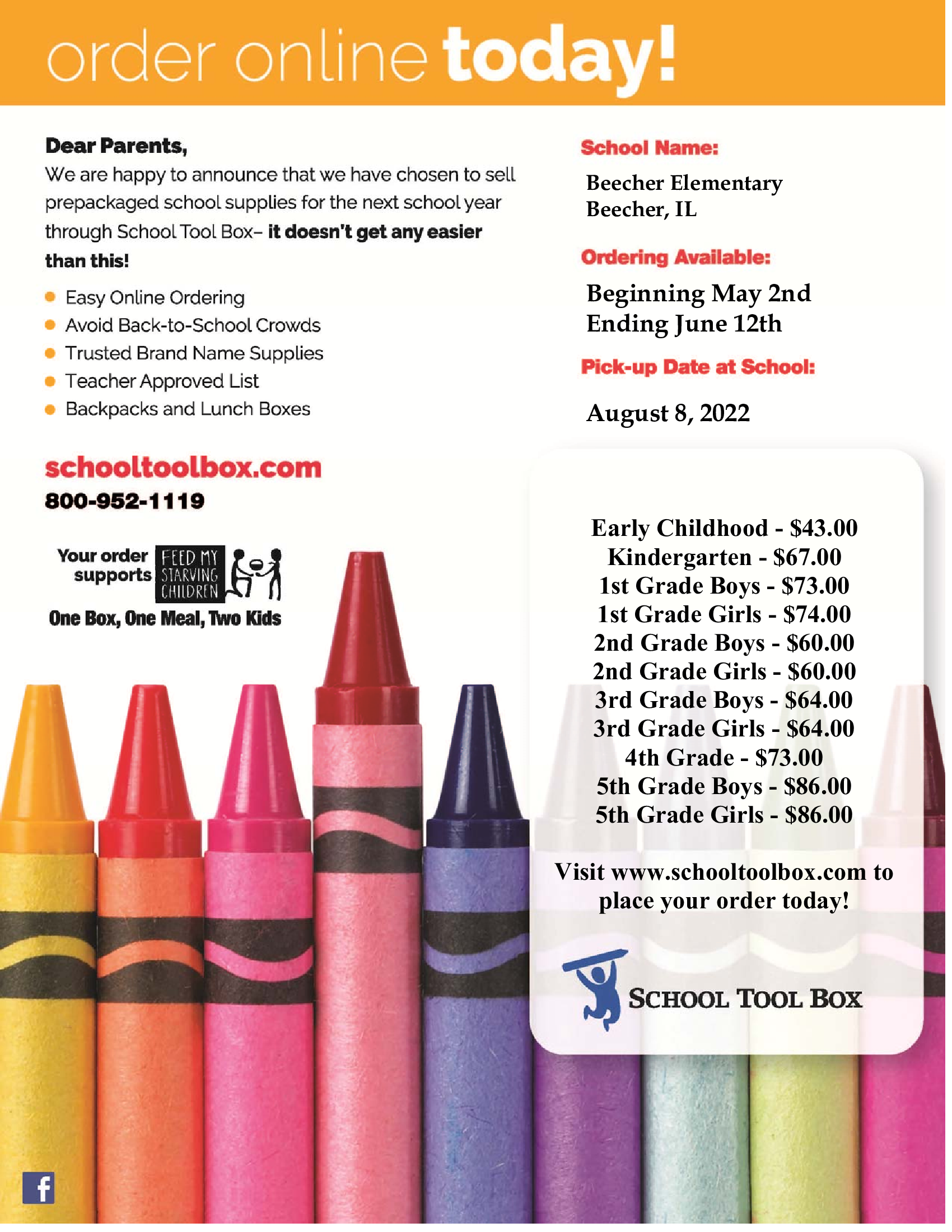 Schooltoolbox School Supplies Flyer