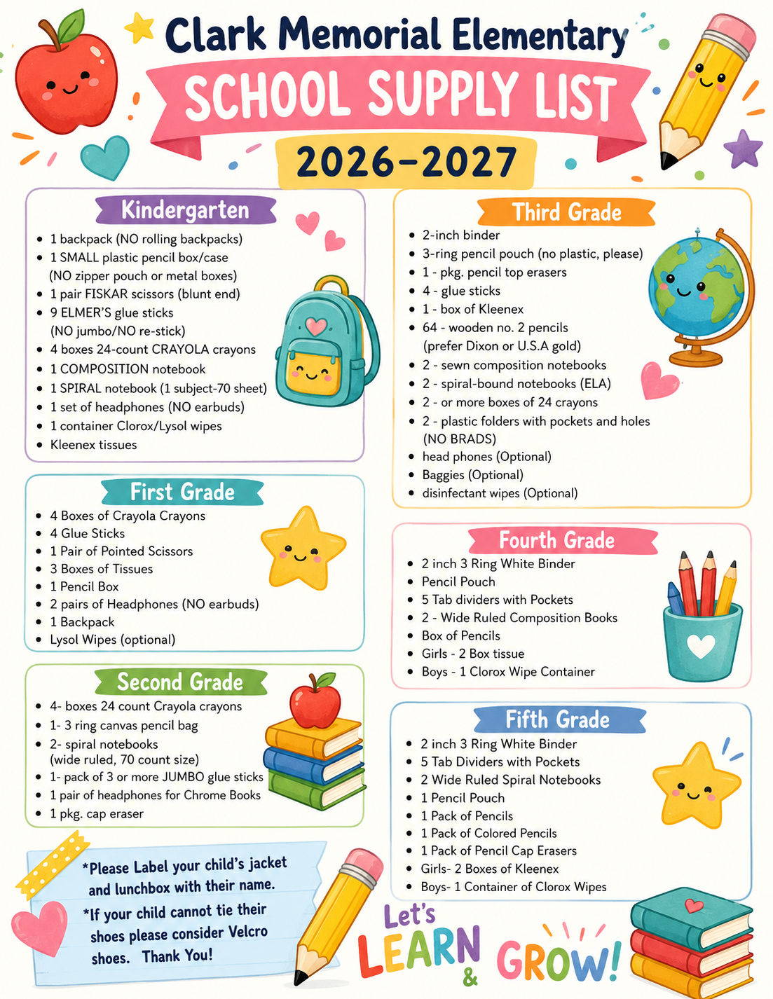 2026-2027 Supply List 