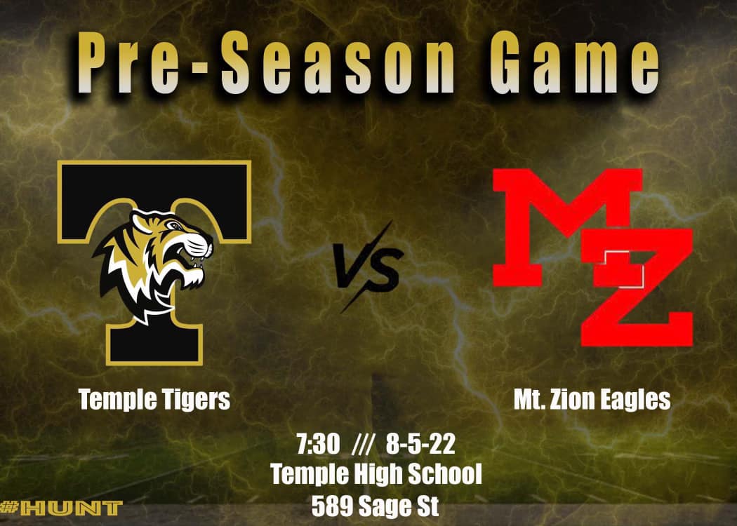 Temple vs Mt Zion Football
