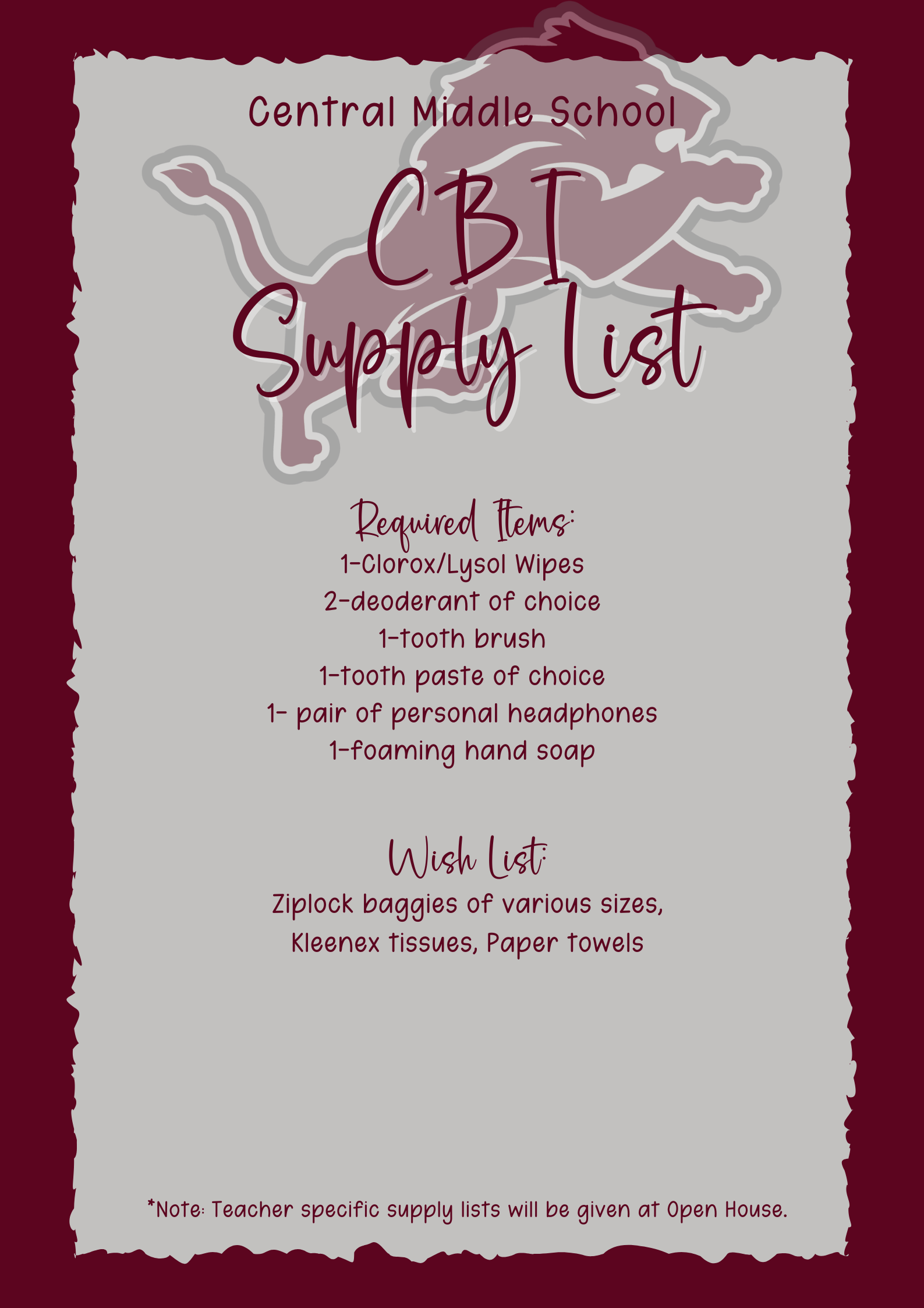 cbi supply list