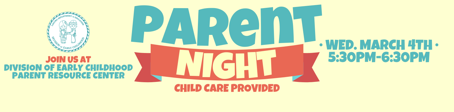 DEC Parent Night March 4th 5:30-6:30