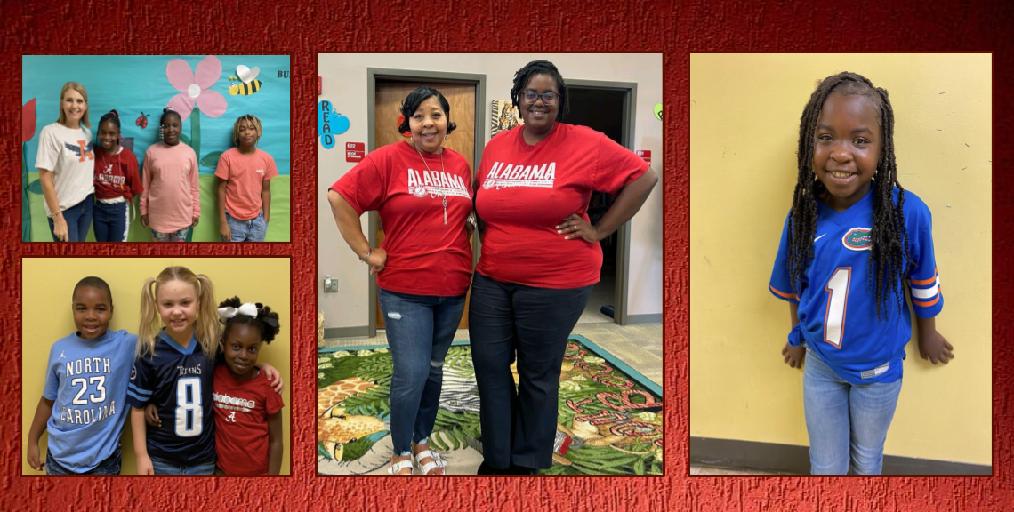 Staff and Students Wearing Team Shirts