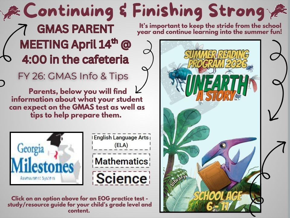 GMAS Testing Calendar