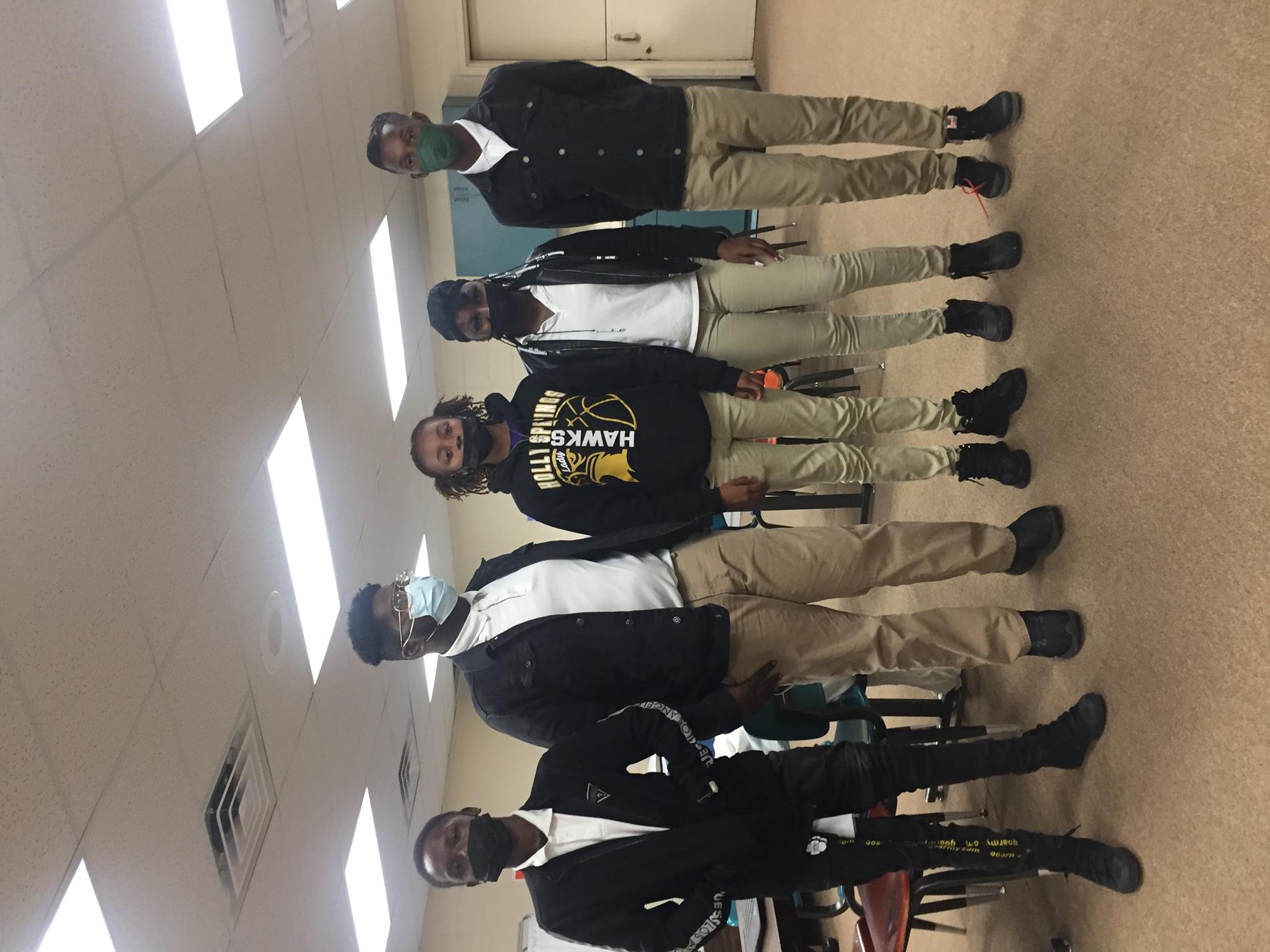 Communication, Attire, Leadership and Instruction on checking blood pressure