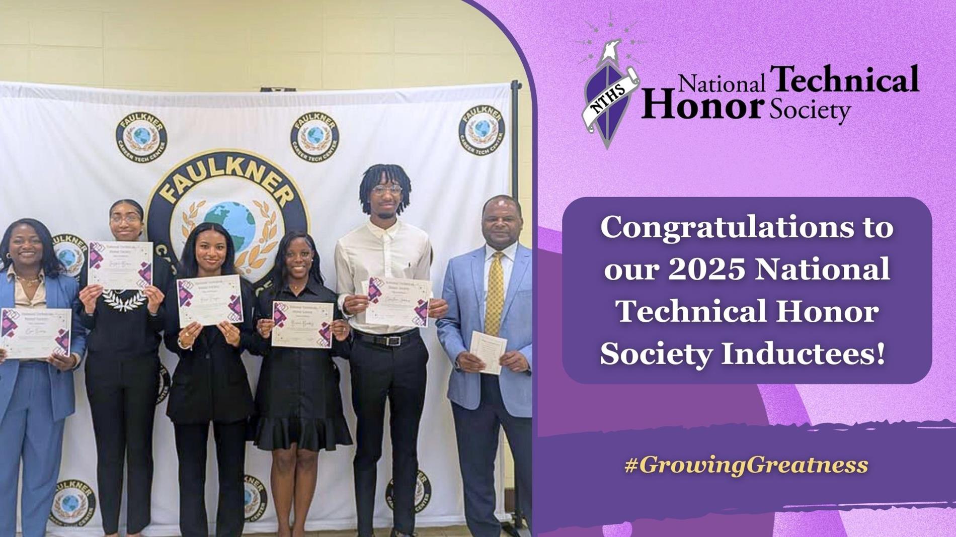 Congratulations to our 2025 National Technical Honor Society Inductees! #GrowingGreatness