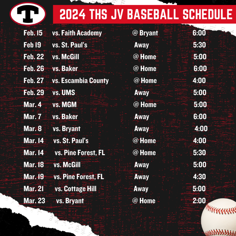 JV Baseball Schedule