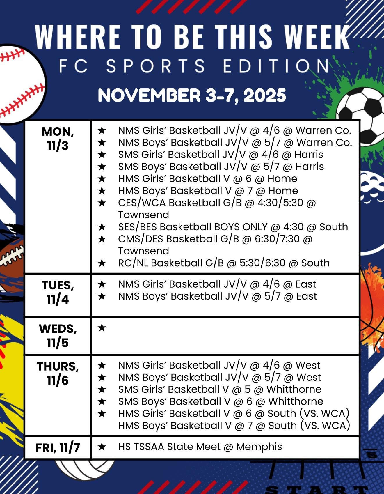 Franklin County Where to be this week sports edition