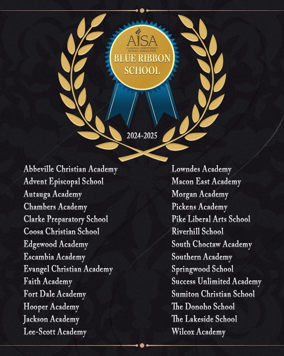 AISA Blue Ribbon School 2024-2025