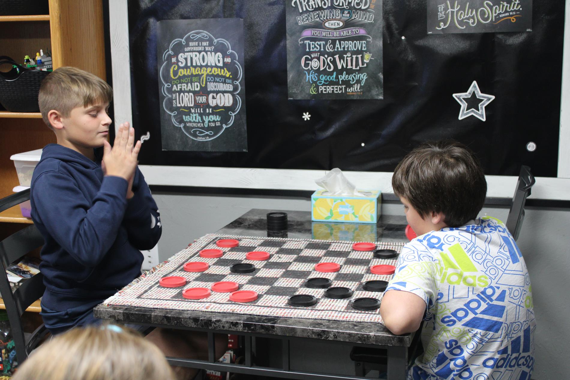 Students Playing Checkers