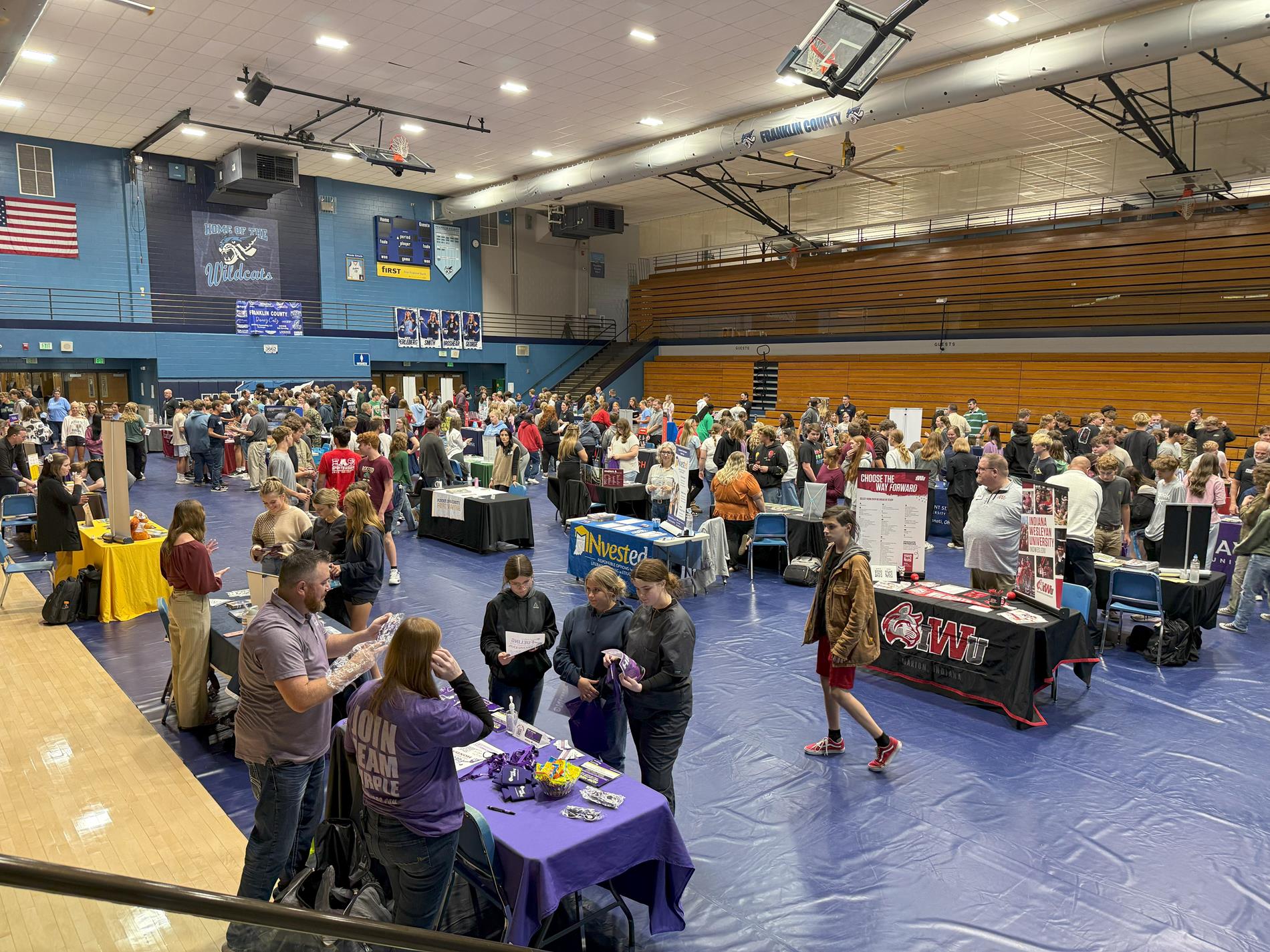 Students fill the gym at the FCHS College/Career Fair.