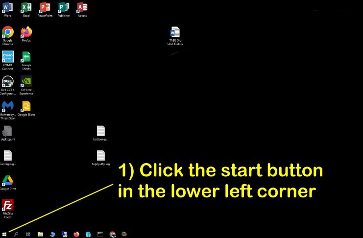 Click the start button...