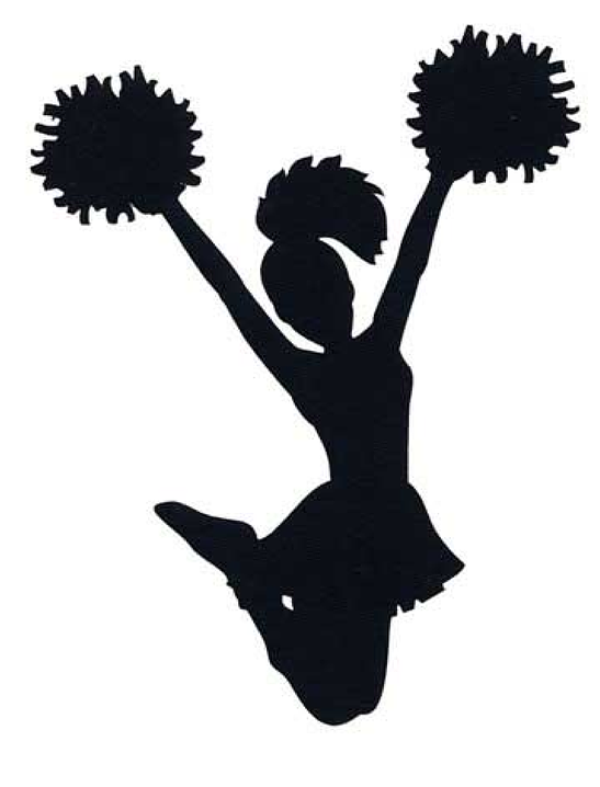 Silhouette of a cheerleader