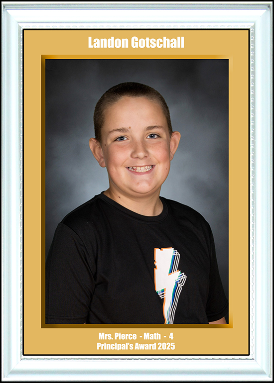 4th Grade Math Principal's Award