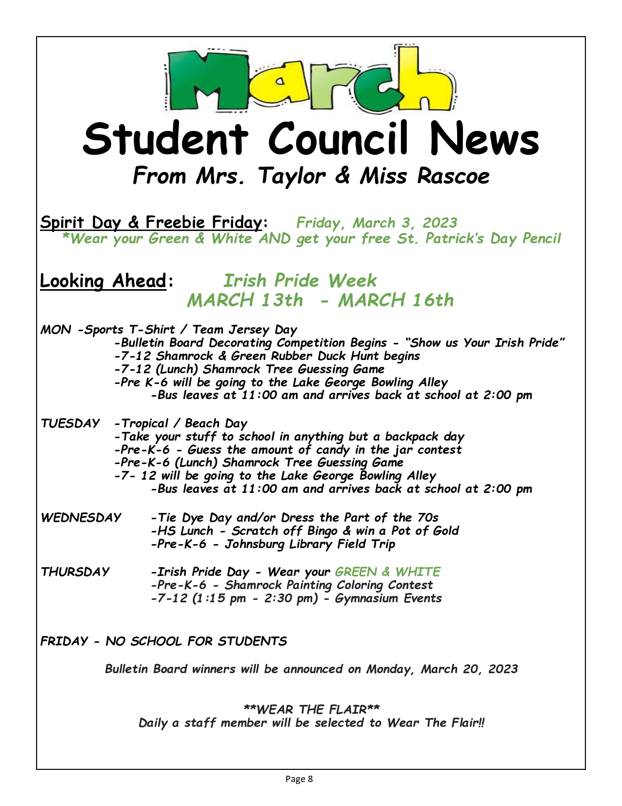 Minerva Central School Student Council News Image