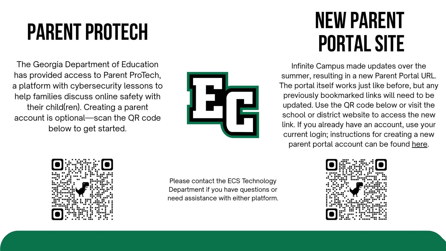Parent ProTech and New Parent Portal Site Info