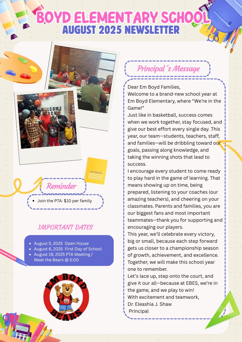 August Newsletter - Page 1