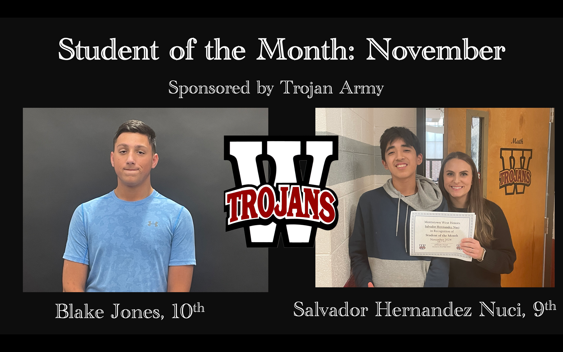 Novembers students of the month