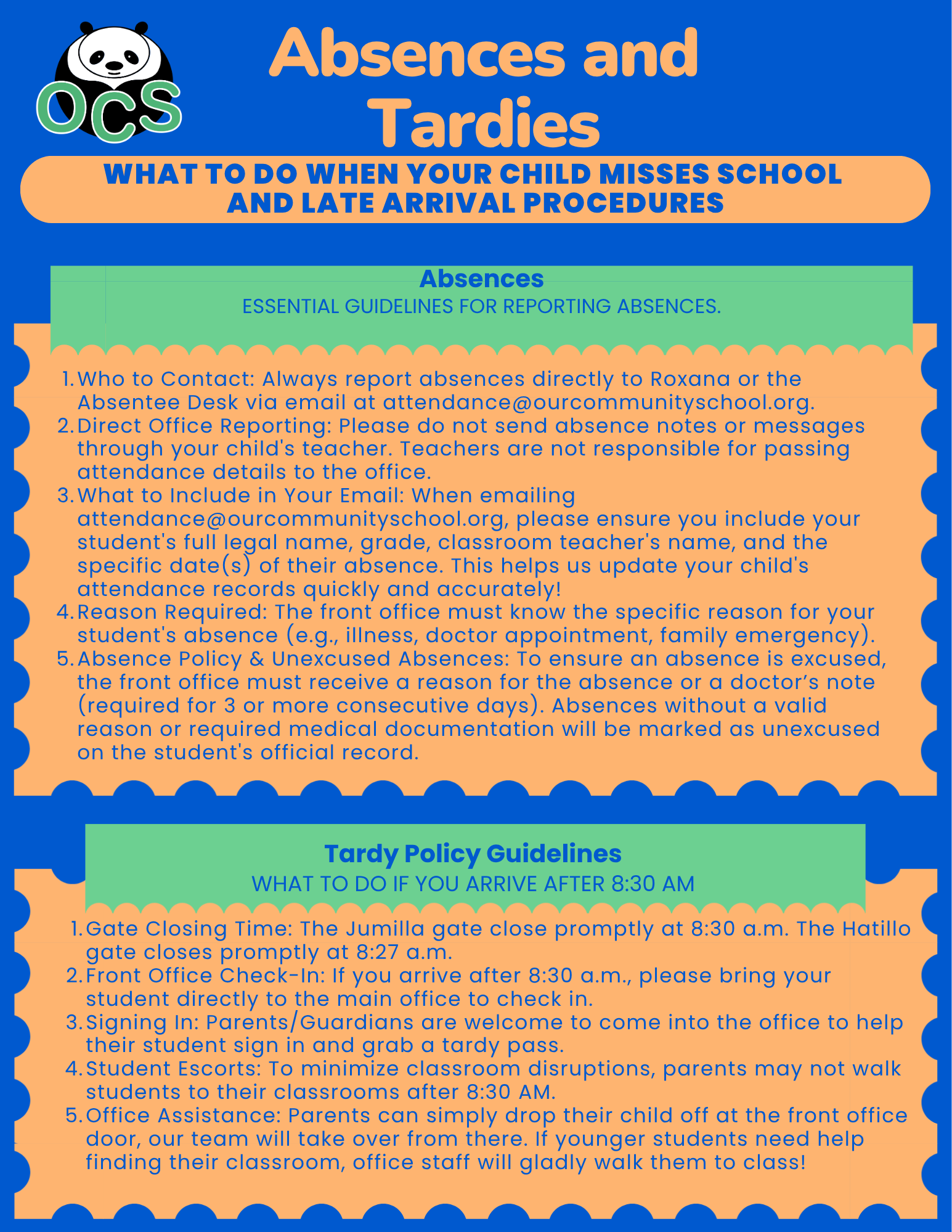 Absences and Tardies Infographic