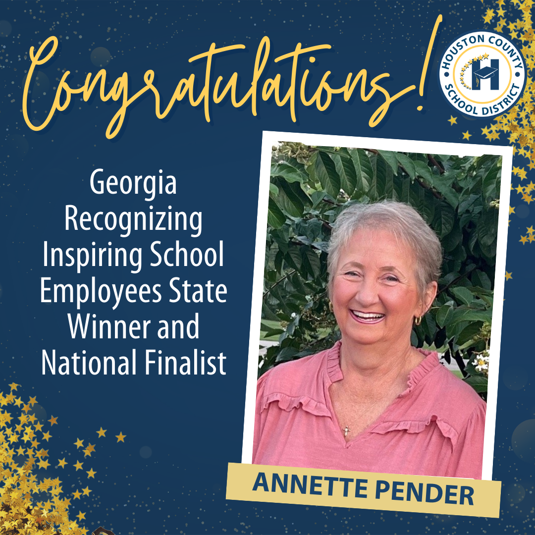 Congratulations, Annette Pender! Georgia Recognizing Inspiring School Employees State Winner and National Finalist