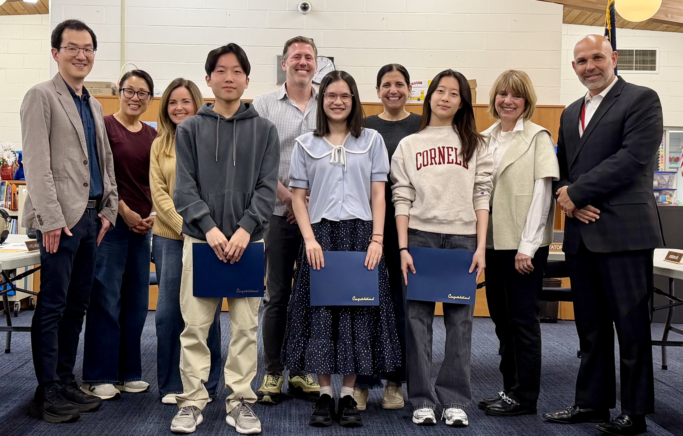 Board of Education Members and High School Students