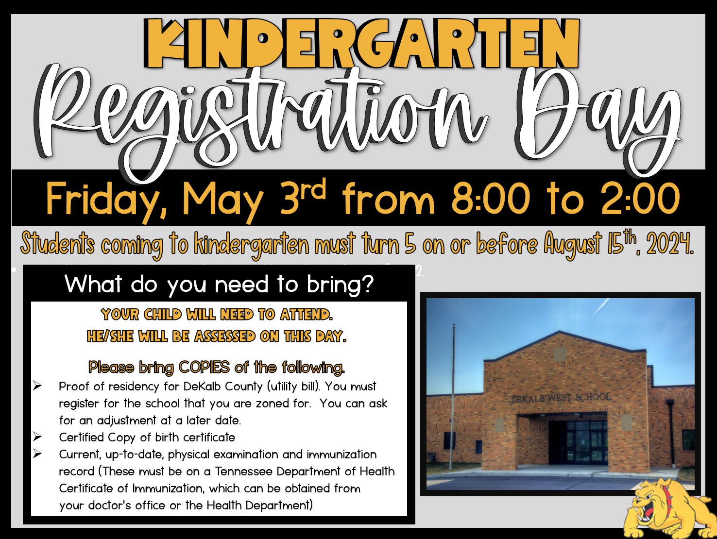 kindergarten registration  