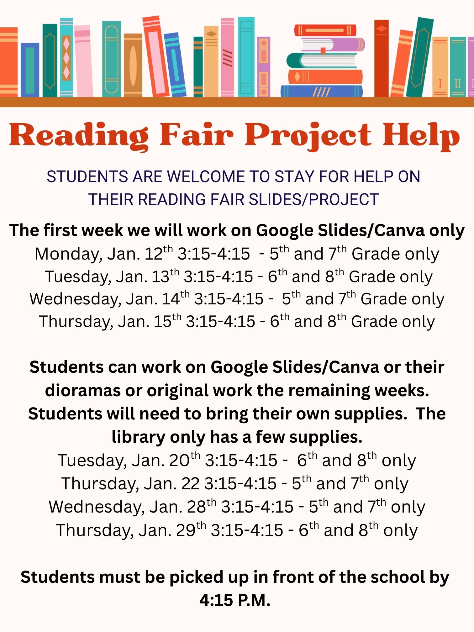 Reading Fair Project Help