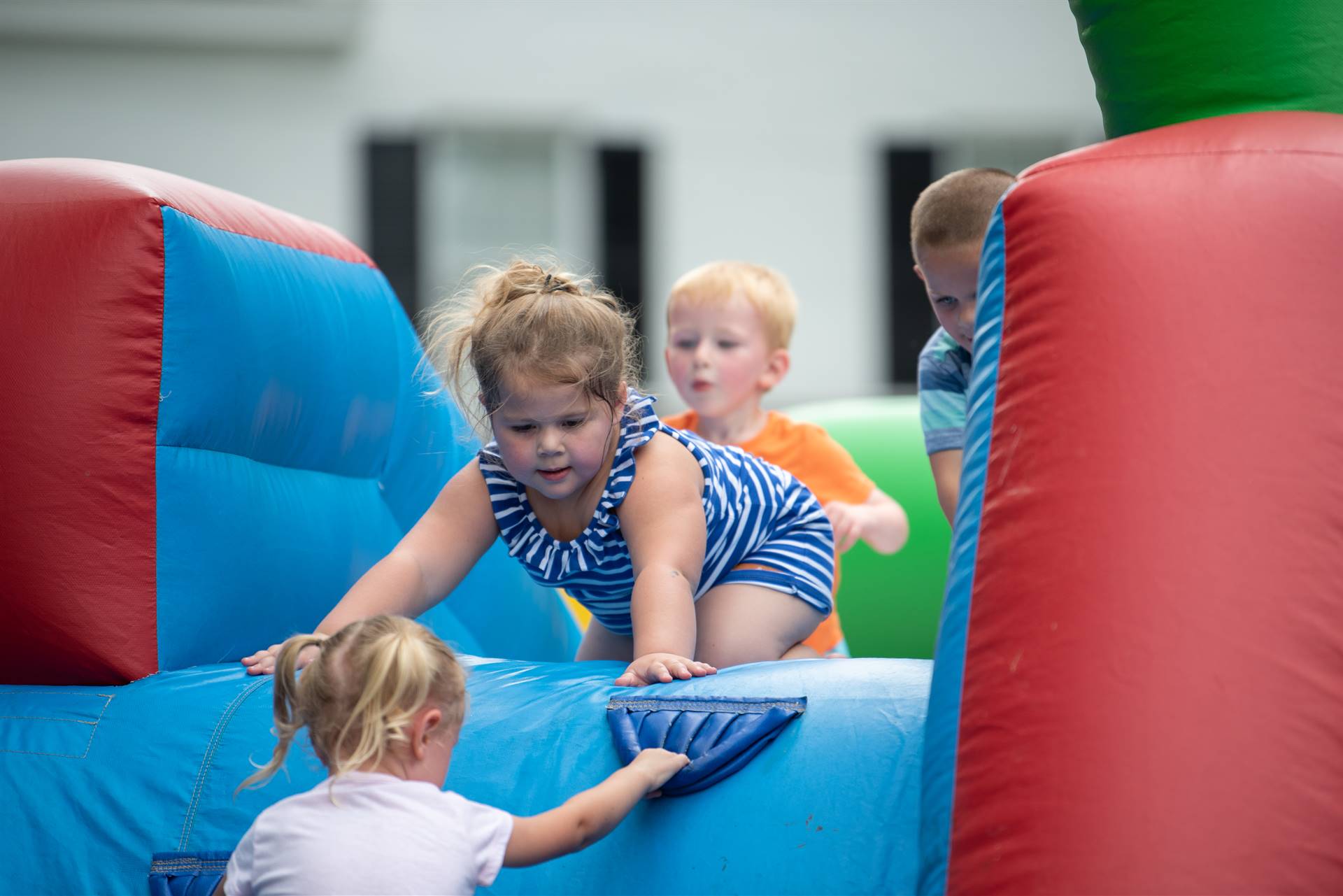 kids on jumping house