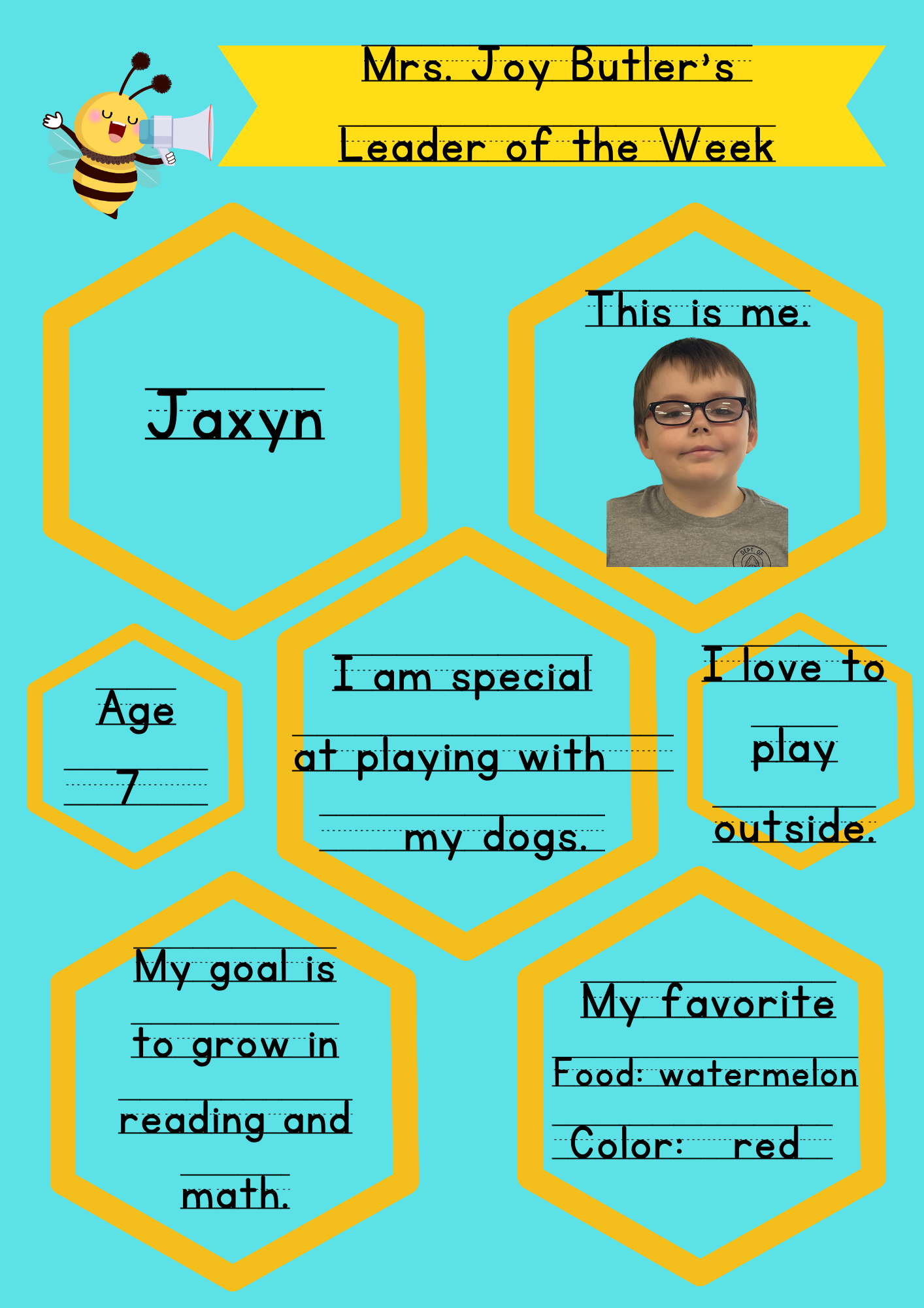 Second Grade Leader of the Week