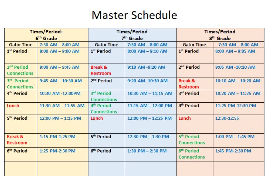Master Schedule 23-24