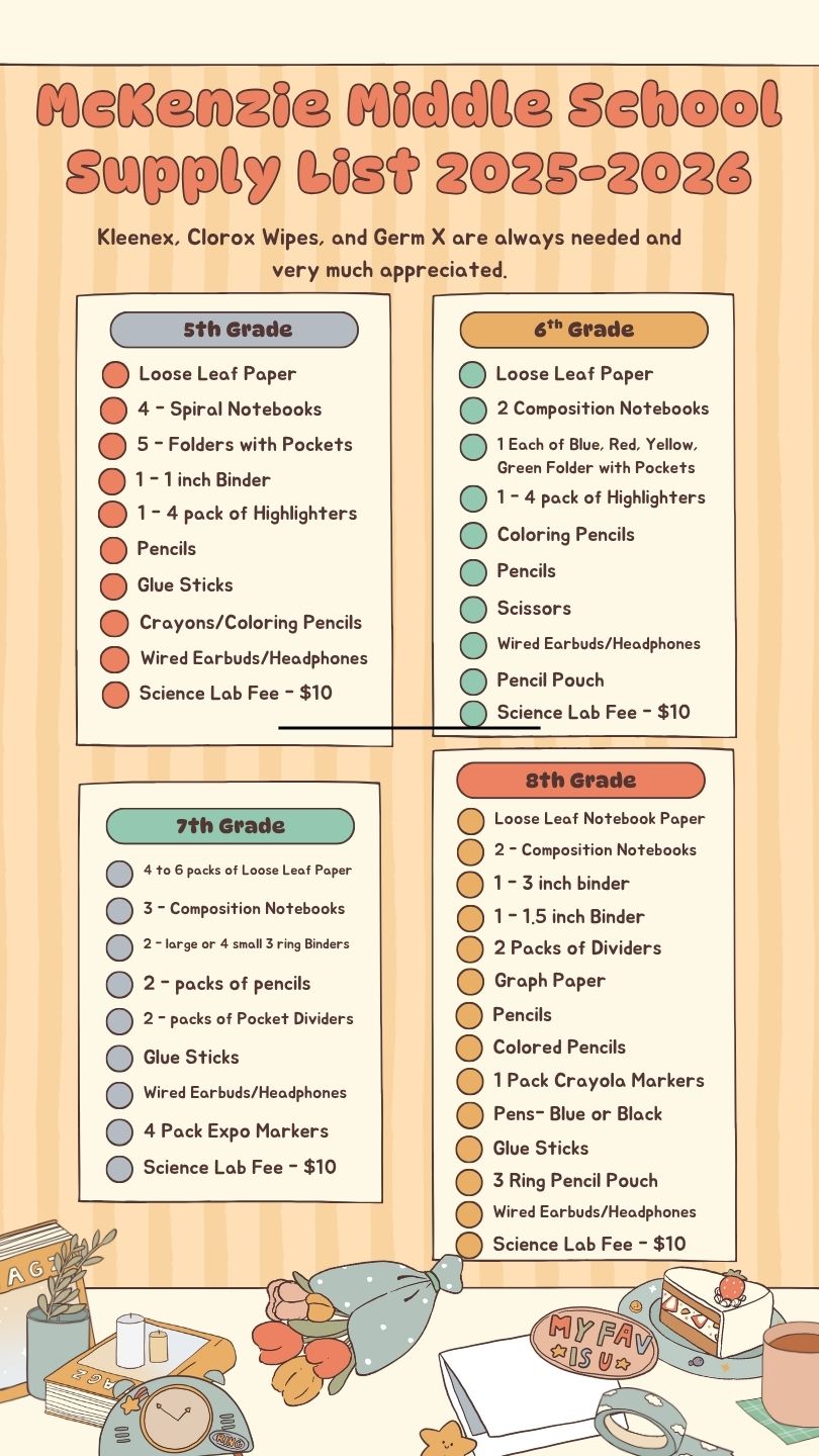 2025-2026 Supply List