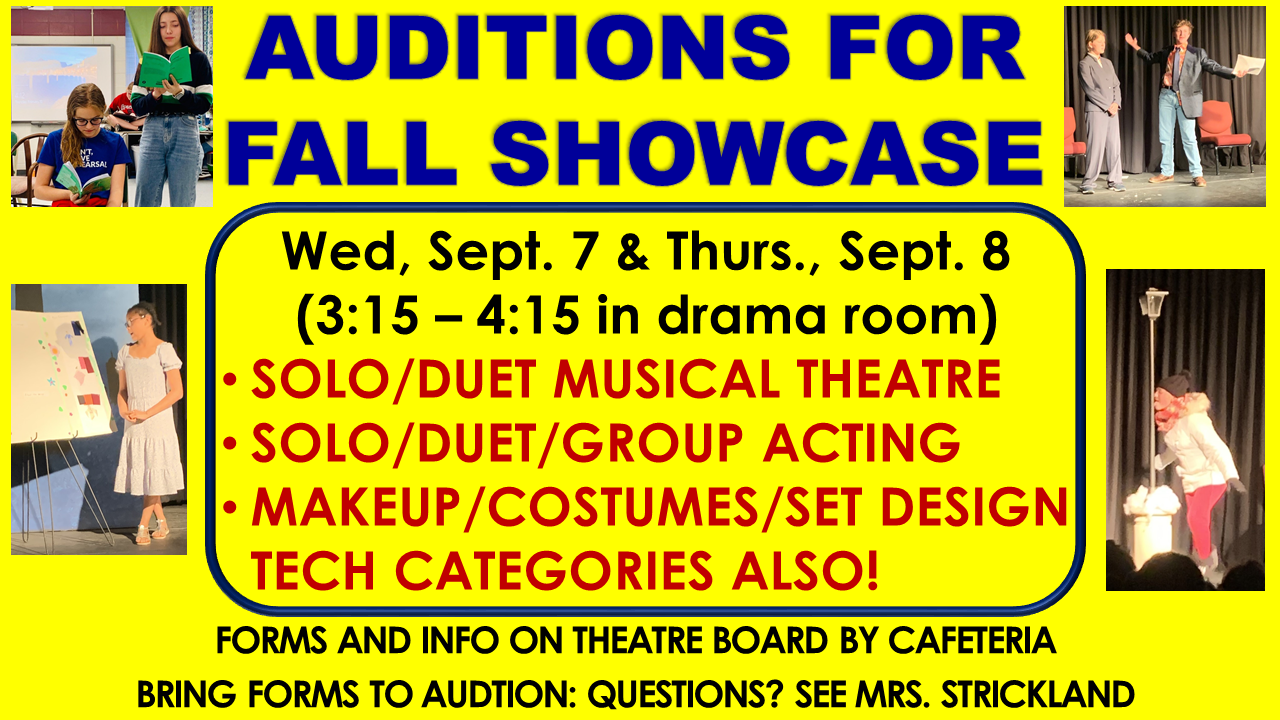 Fall showcase auditions
