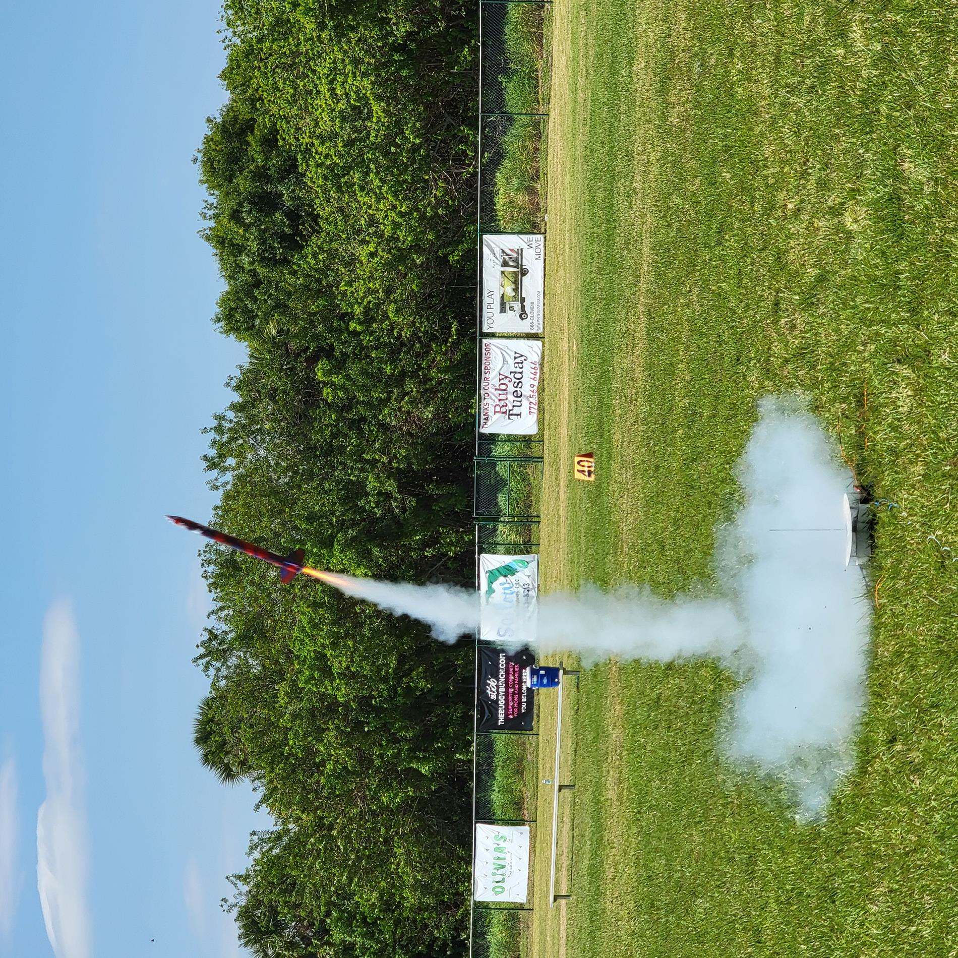 rocket launching off