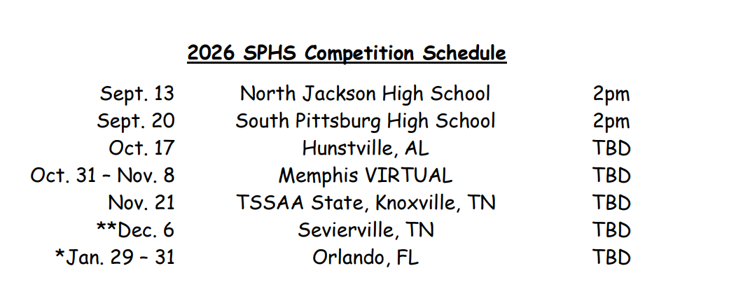 cheer schedule