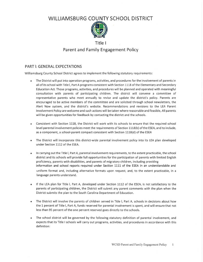 2025-2026 KMMSA Family Engagement Policy Page 1