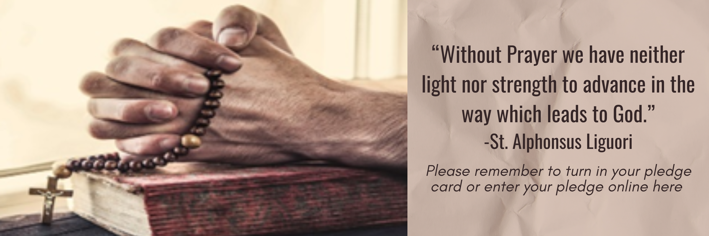 Click this link to enter your pledge to support St. Alphonsus in 2026