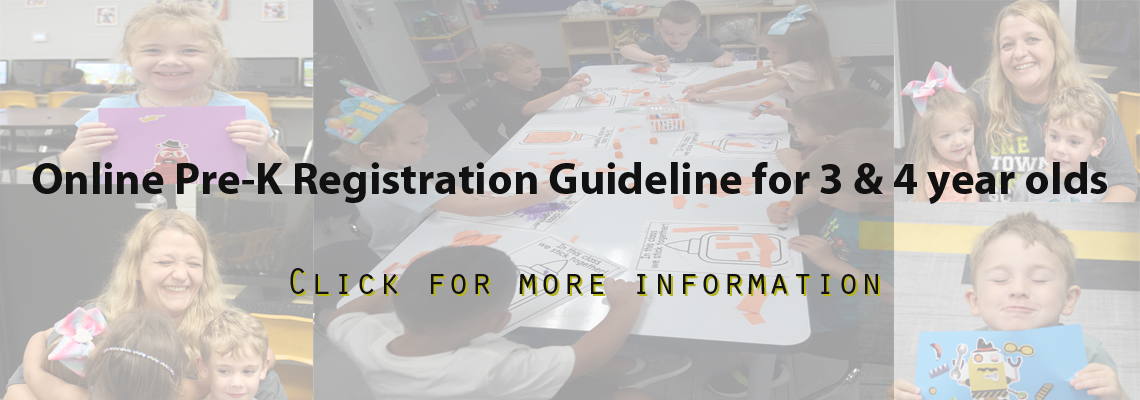 Pre-K 3& 4 Registration information